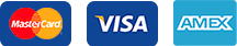 We accept MasterCard, VISA, and AMEX