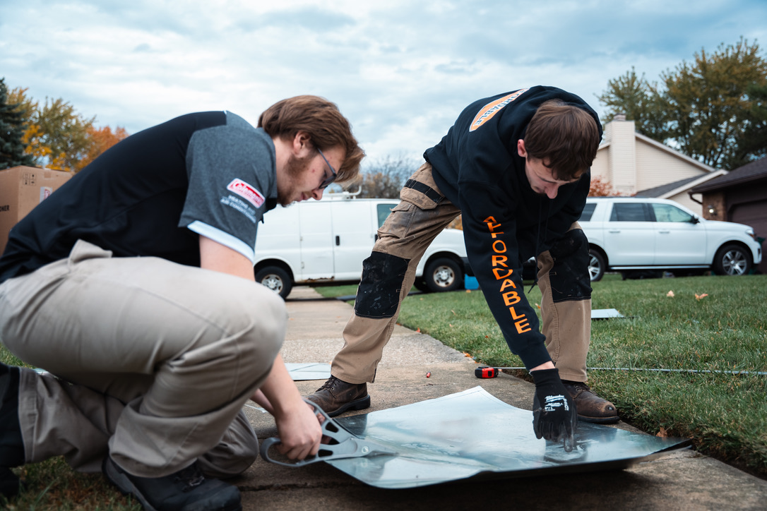 Rick's technicians inspecting ductwork for air quality in Toledo Ohio