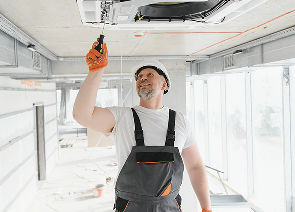 Air Ducts being cleaned by Ricks Affordable Heating and Cooling in Perrysburg, Ohio