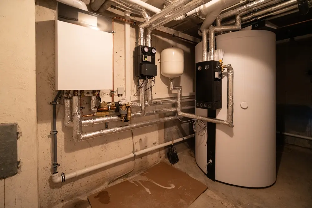 Furnace and heat pump installation