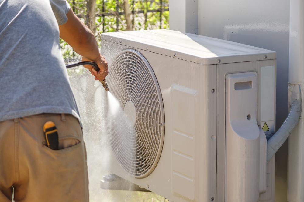 An outdoor air conditioning compressor.