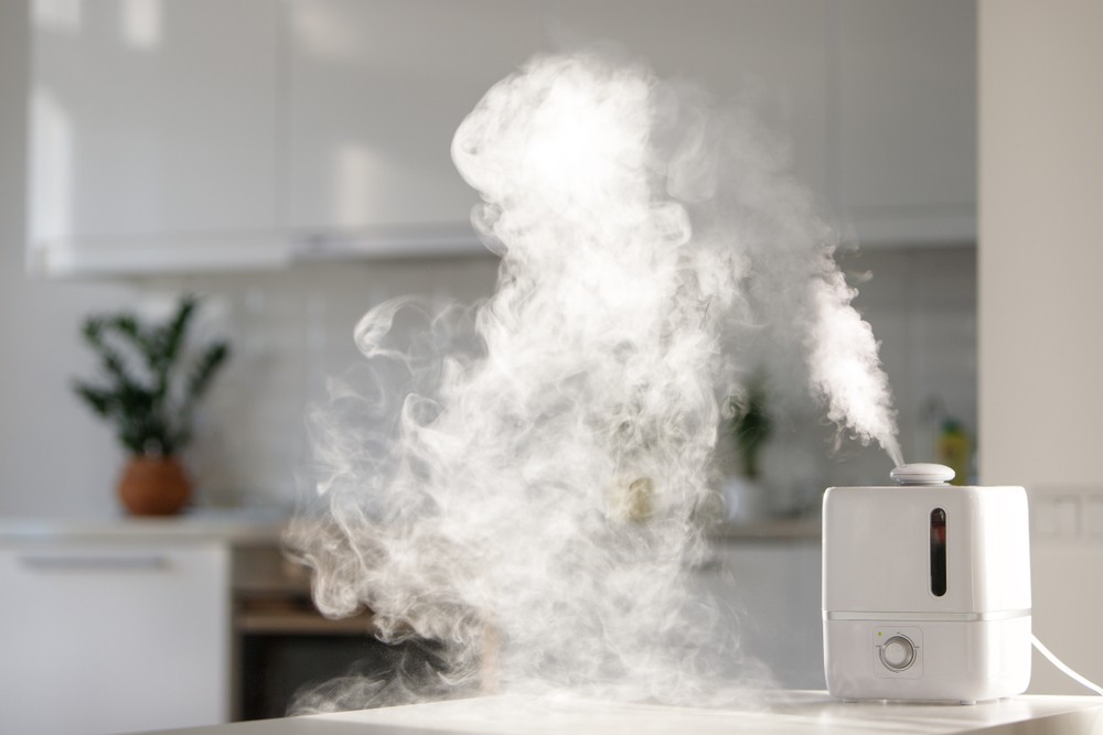 A humidifier sitting on a table.